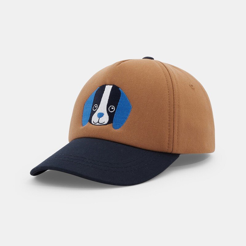 Casquette bi-matière chien marron bébé garçon Marron
