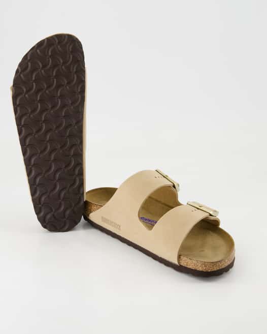 Birkenstock Arizona Weichbettung Pantoletten in Beige