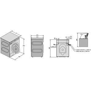 Lave-linge hublot Asko W1084BW Blanc