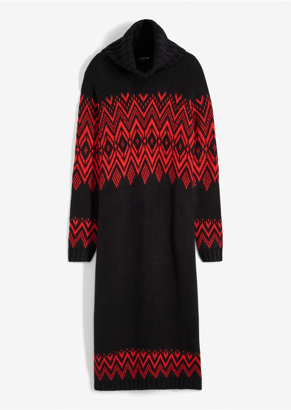 Robe midi en maille motif norvégien