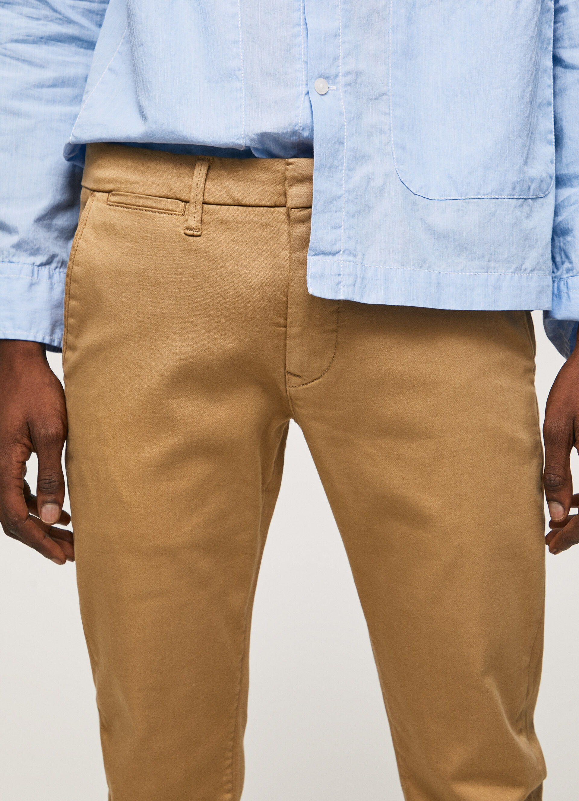 PANTALONES CHINOS SLIM JAMES - camel beige