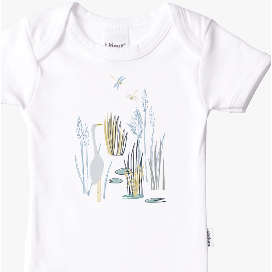 Liliput Kurzarm-Bodys 2er-Set blau und weiß