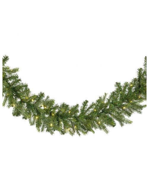 Everlands Guirlande Grandis - Kerstversiering - Groen 80 Led