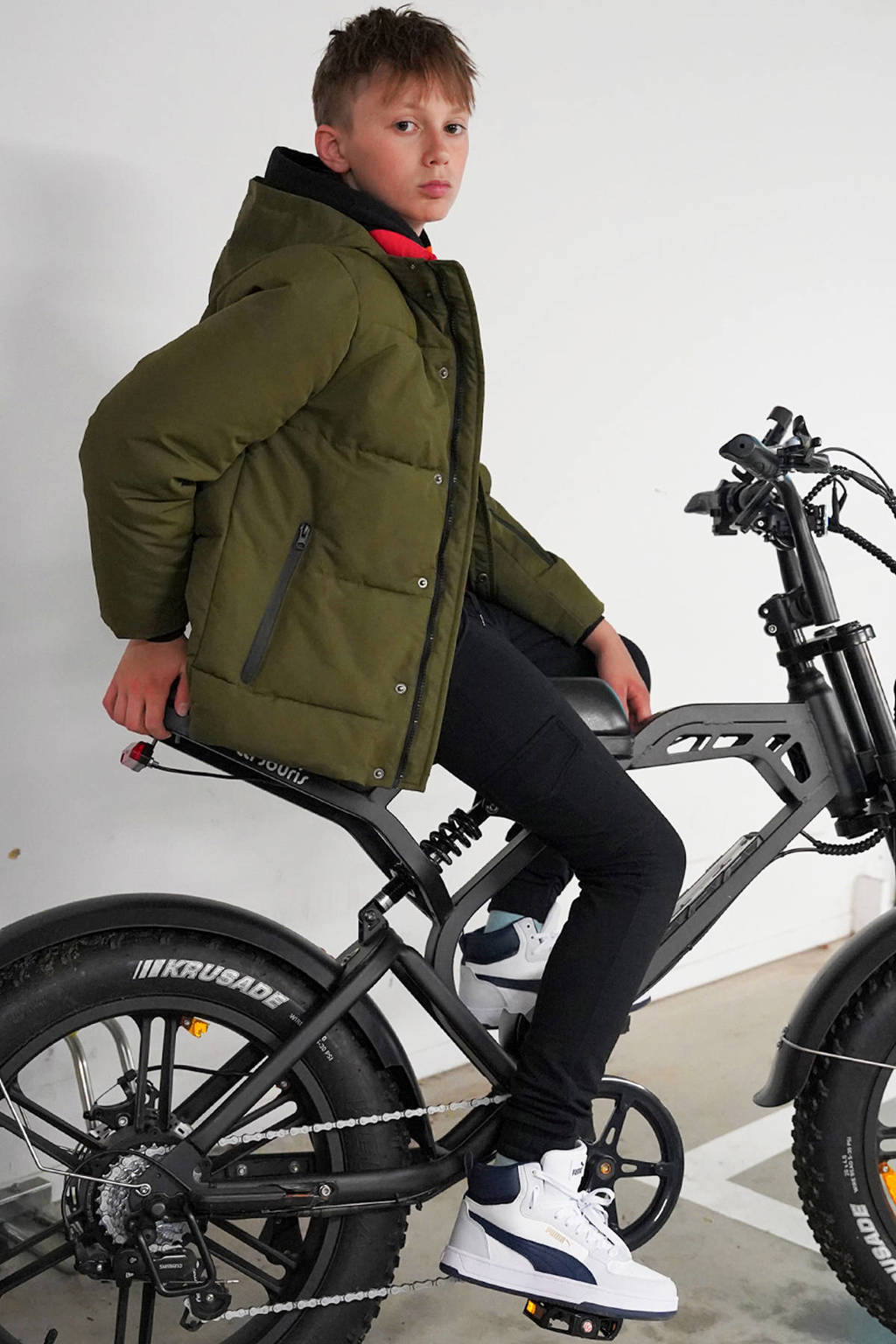 TYGO & vito gewatteerde winterjas Burton groen