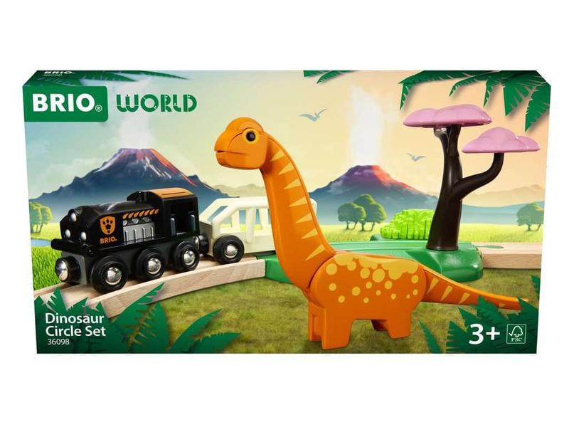 BRIO BRIO World Dinosaur Circle Set Dinosaurier-Zugset aus 12 Teilen