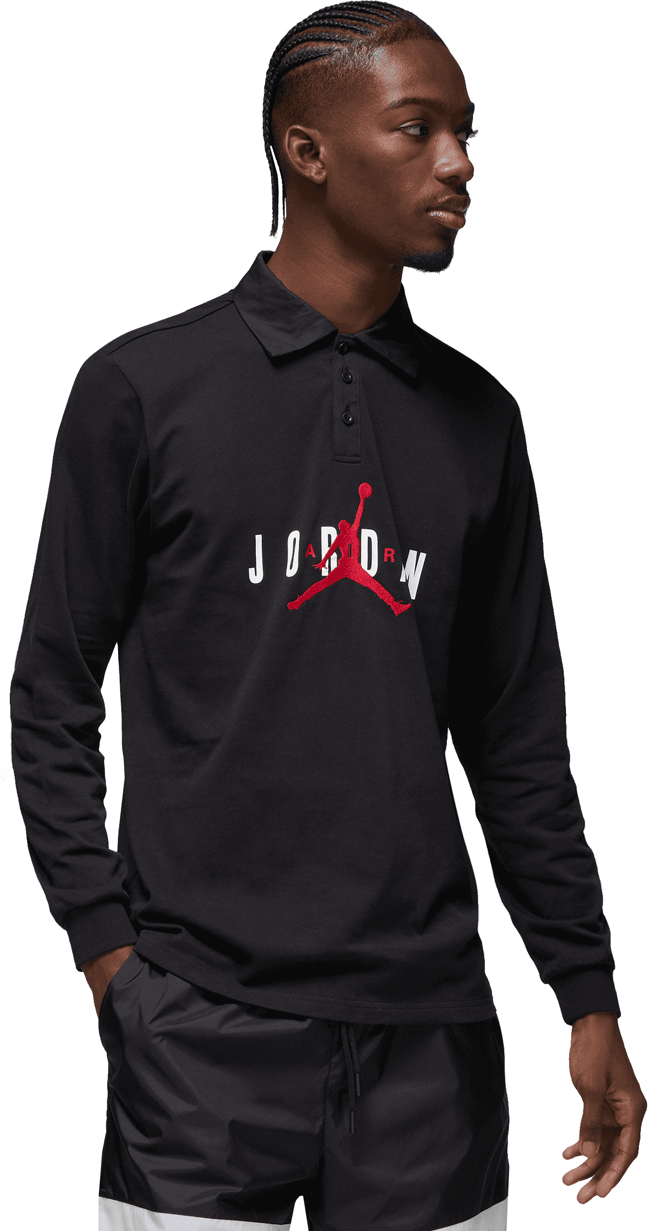 Jordan Essentials Rugby T-Shirt Schwarz F010