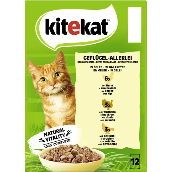 Katze Nassfutter Portionsbeutel Multipack Geflügel-Allerlei in Gelee