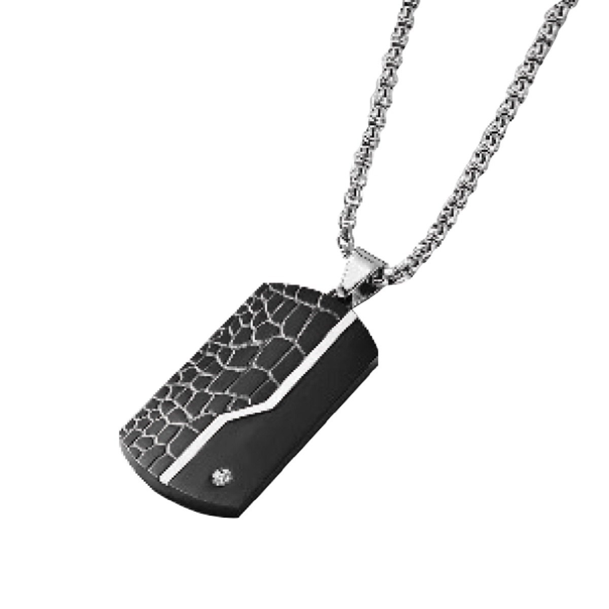 Collier avec pendentif plaque lézard CHRISTOPHE