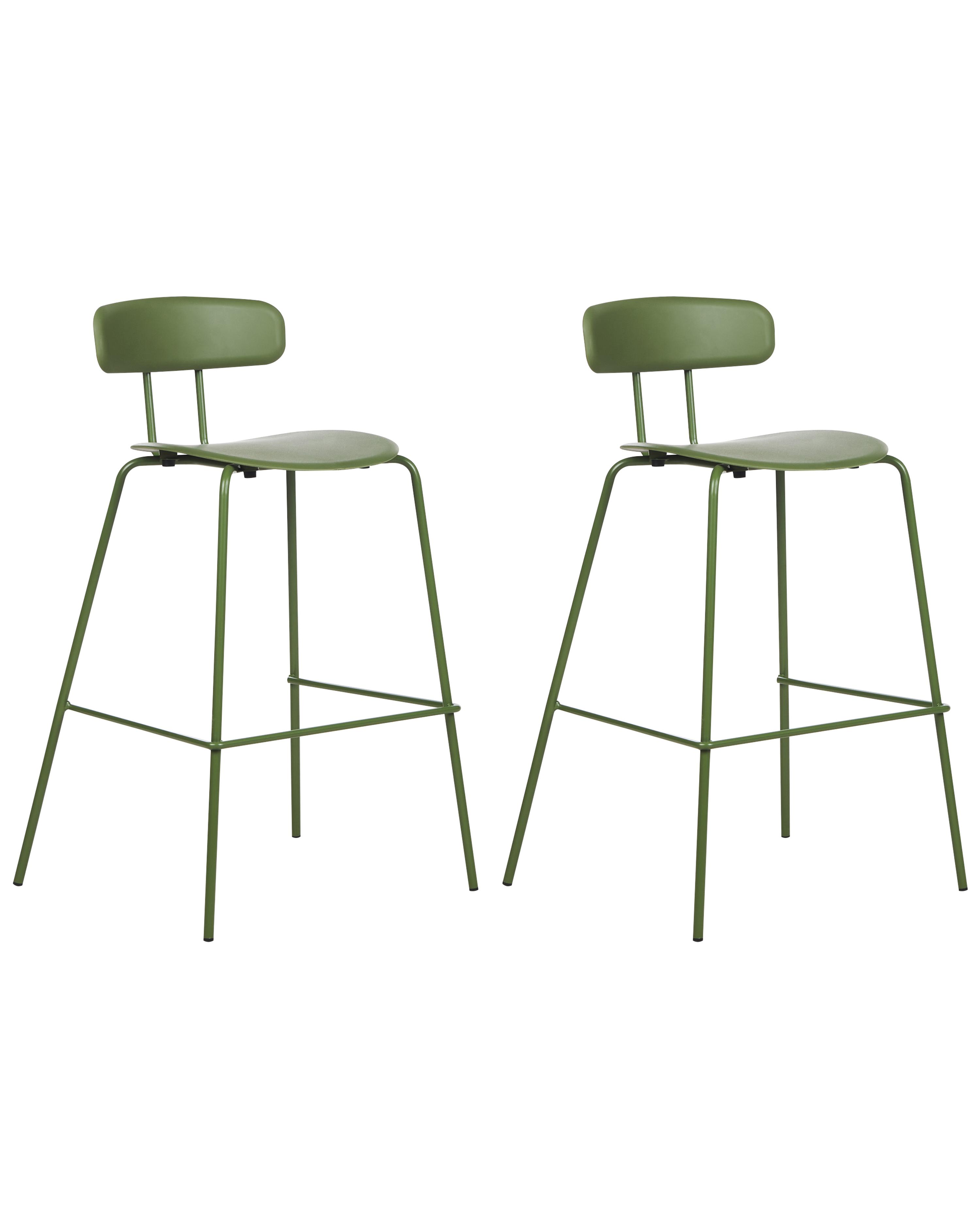 Set van 2 barstoelen SIBLEY Groen