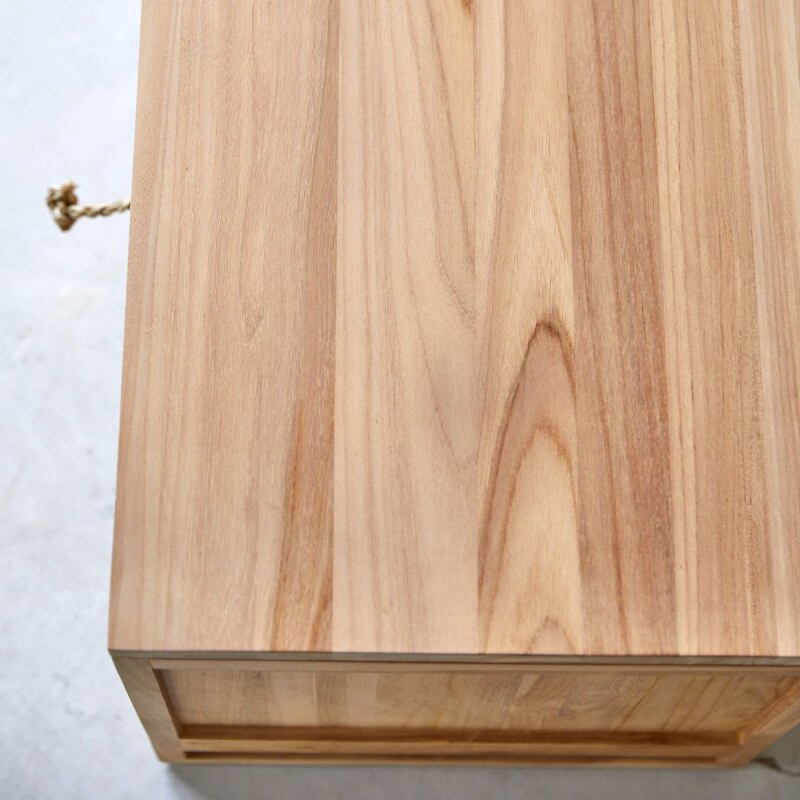 Meuble TV Minimalys en teck massif L 170 cm
