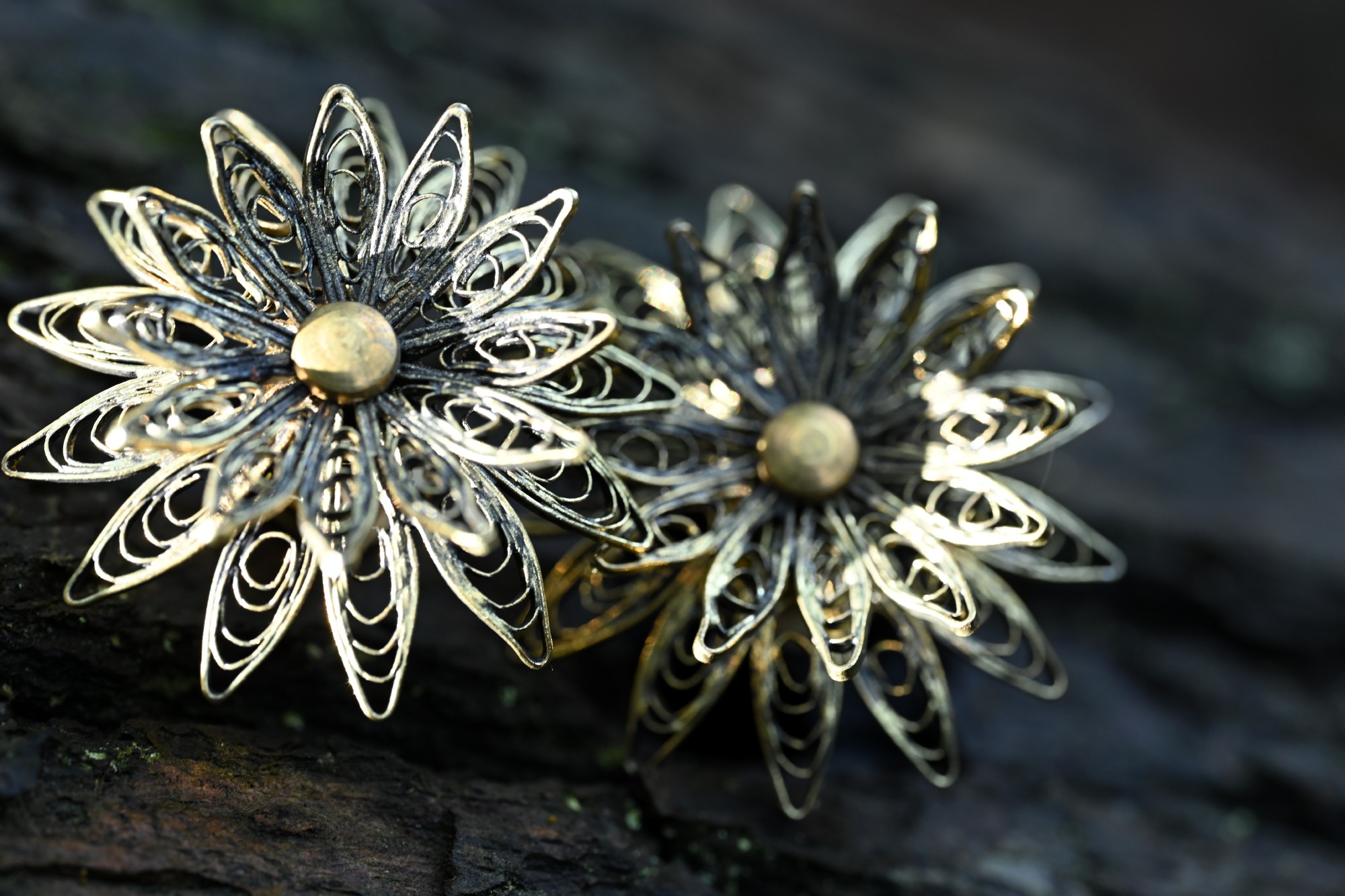 Metall-Knauf  'Blume', messing, Ø 4 cm günstig bestellen