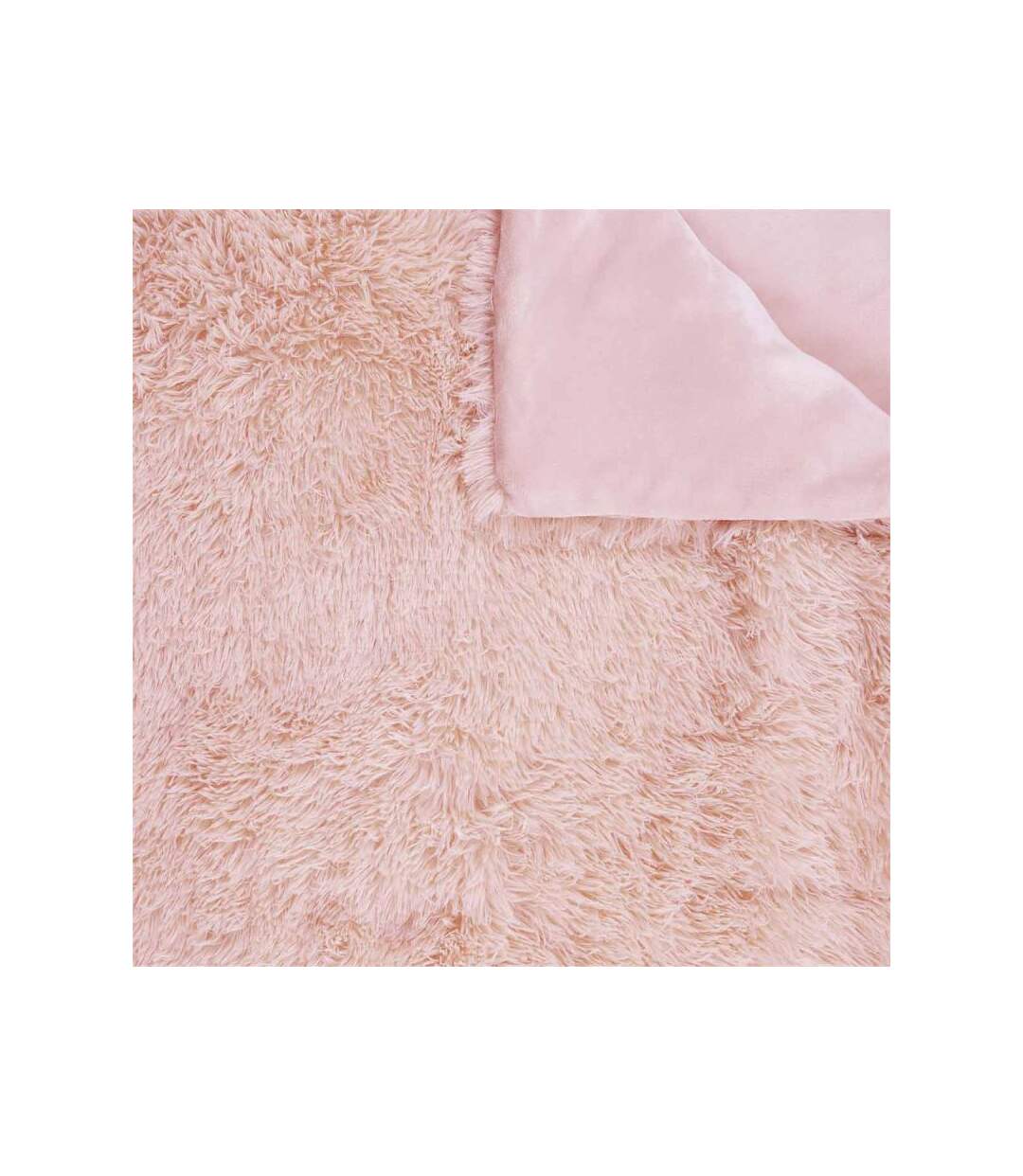 Paris Prix - Couvre-lit Déco poils Longs 220x240cm Rose