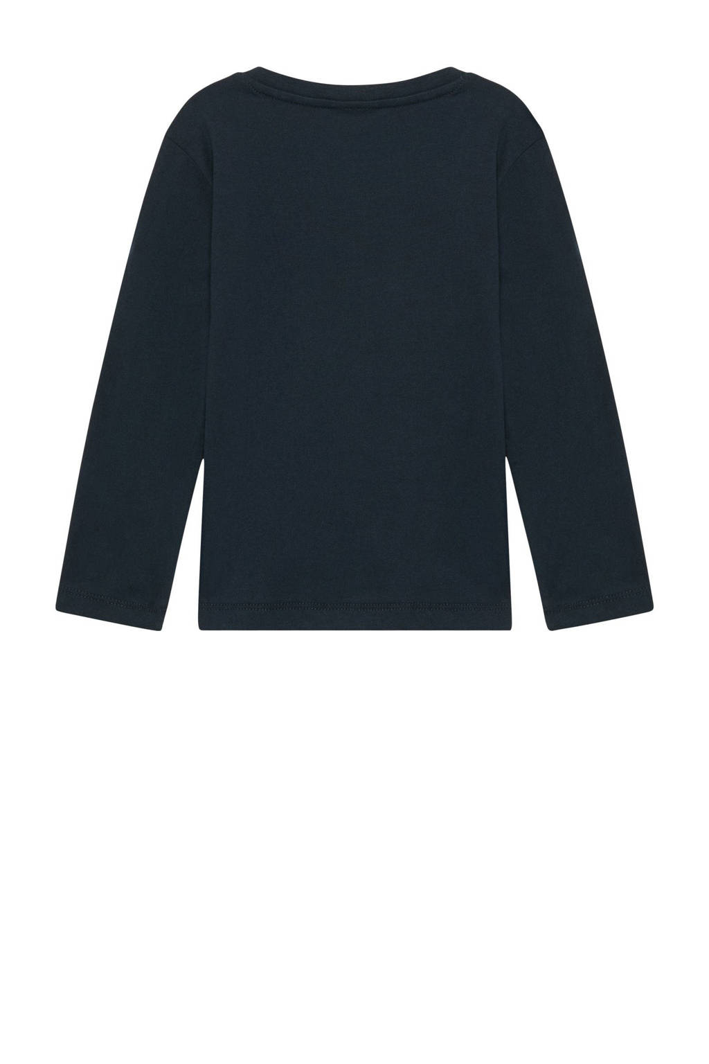 s.Oliver longsleeve met printopdruk donkerblauw