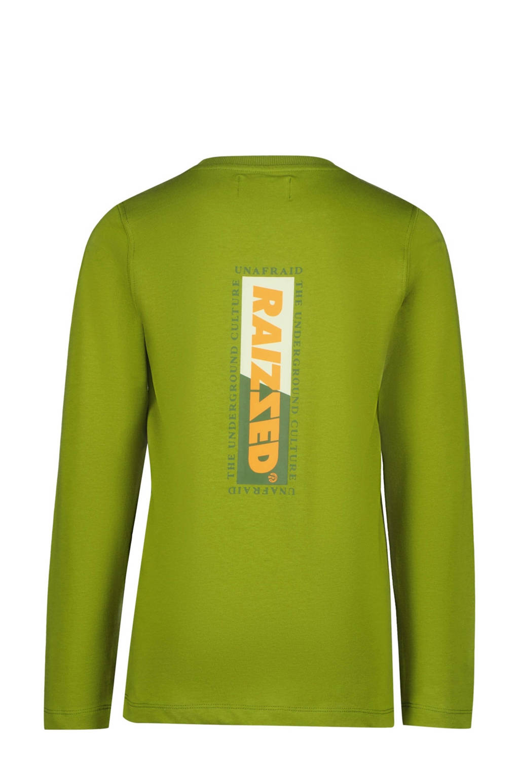 Raizzed longsleeve Jayden met tekst groen