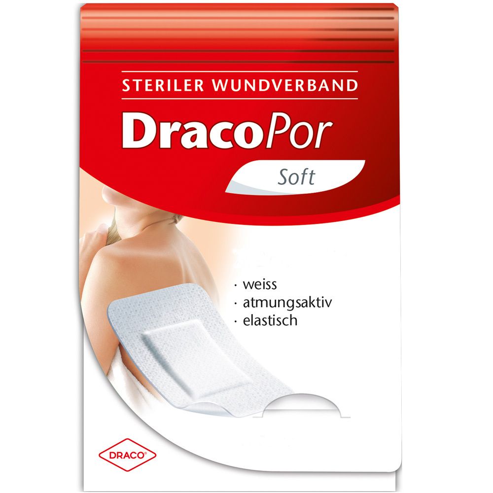 DracoPor Soft weiß Wundverband 10 cm 20 cm steril
