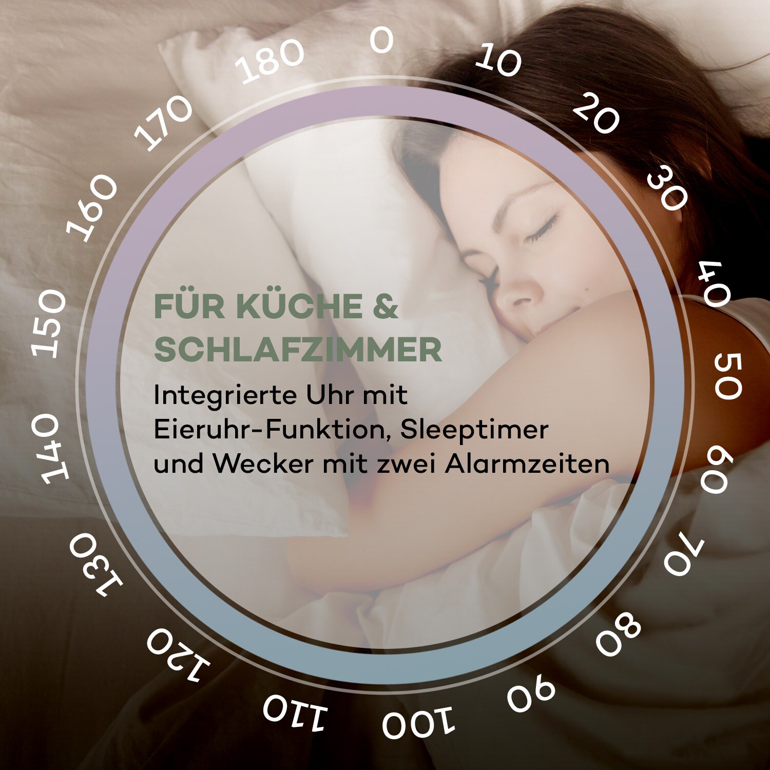 Ambient DAB+/FM Radio BT 5.0 AUX-In LC-Display Wecker Eieruhr Schwarz