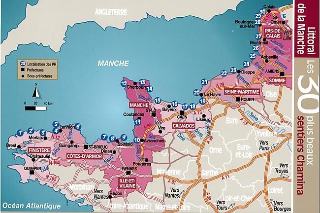 CHAMINA - LES 30 PLUS BEAUX SENTIERS LITTORAL MANCHE