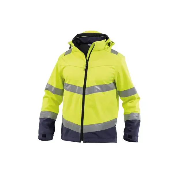 DASSY ® MALAGA (300329) SOFTSHELLJAKKE MED HØJ SYNLIGHED gul  og blå