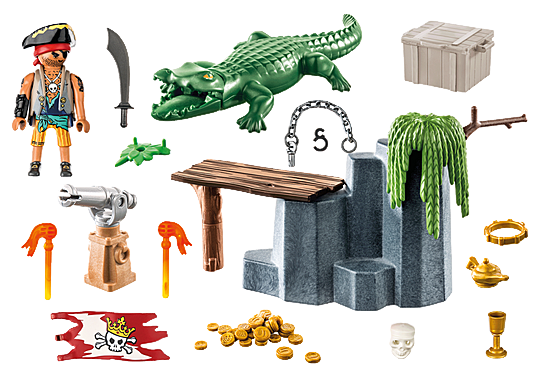 Playmobil - Pirat med alligator (71473)