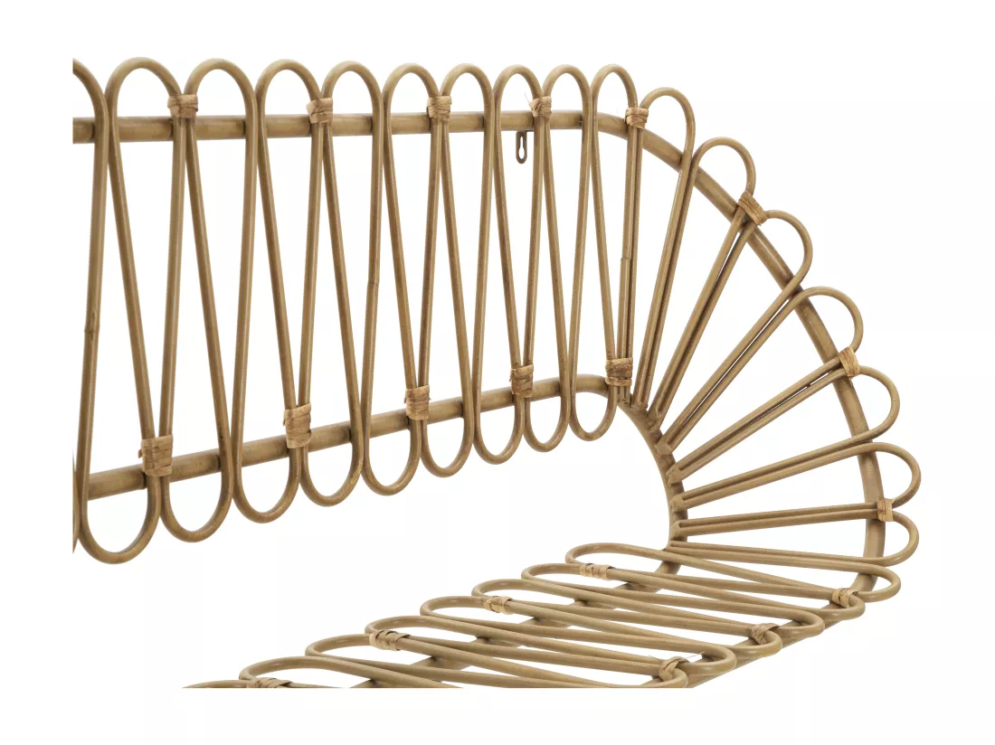 Etagère murale en métal marron 162x28x43,5 cm