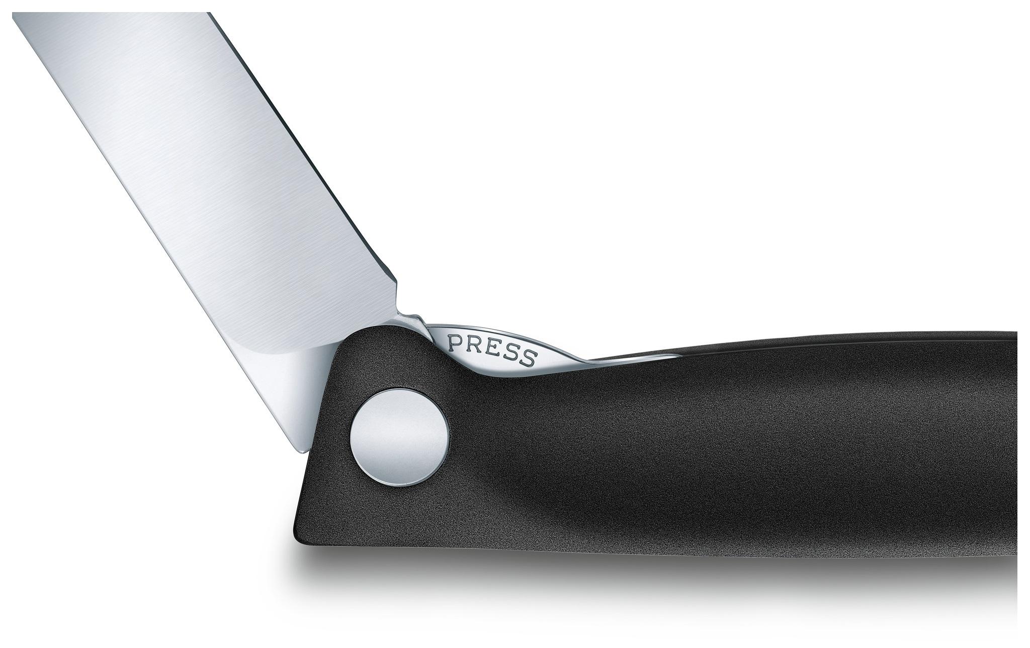 Gemüsemesser Swiss Classic SchwarzSchwarzes, faltbares Rüstmesser 11 cm