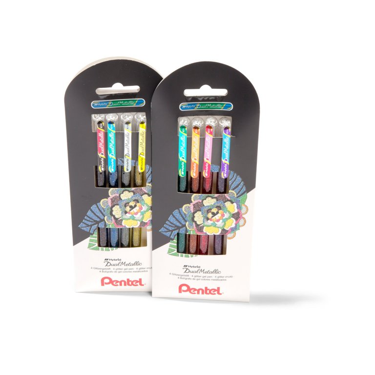Pentel Dual Metallic-Gelroller, 4er-Set