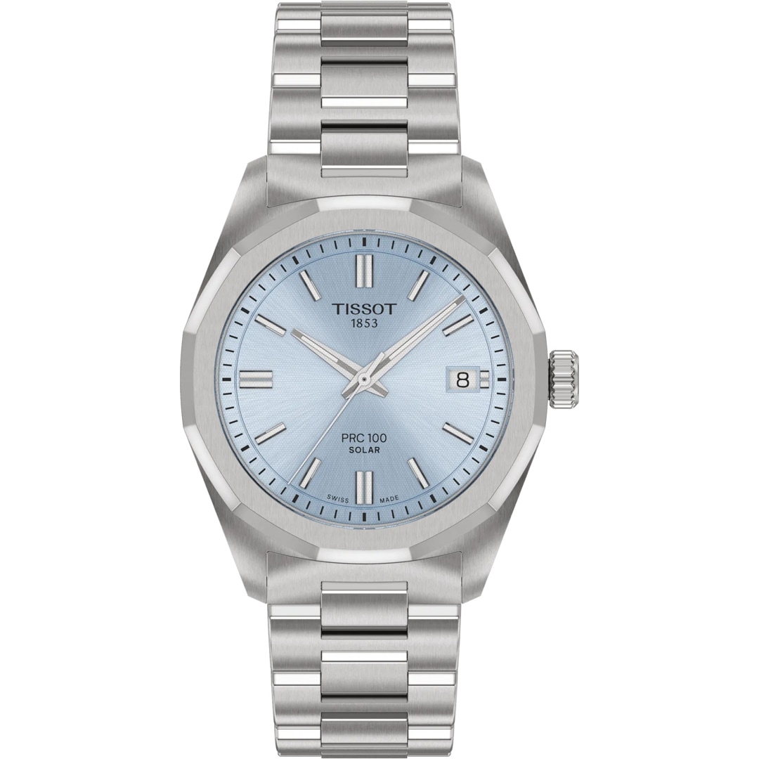 Tissot PRC 100 Solar Quartz 34mm Ice Blue
