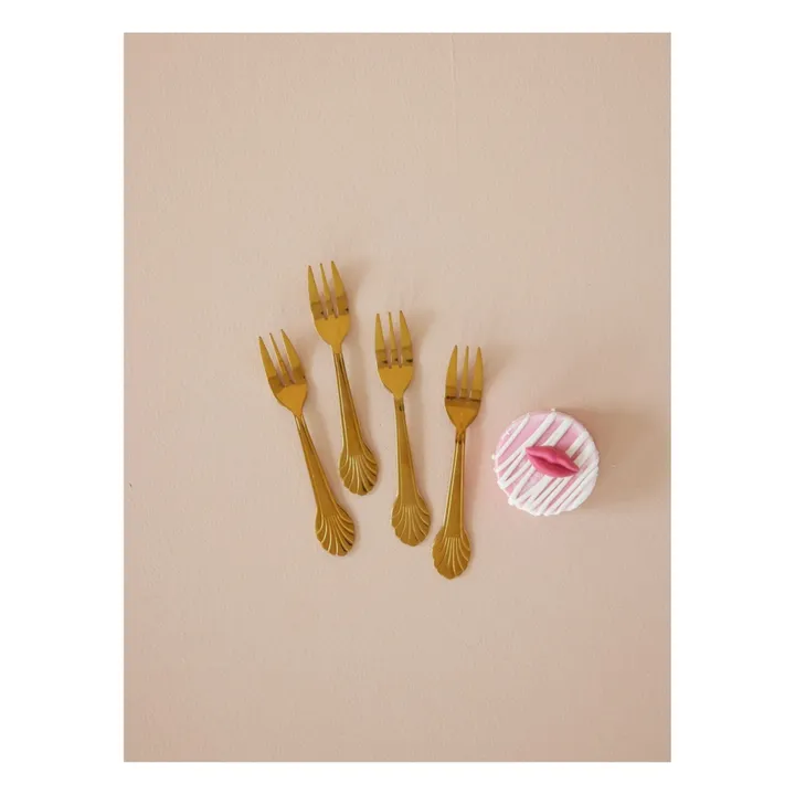 Rice Petites fourchettes - Set de 4 | Gold