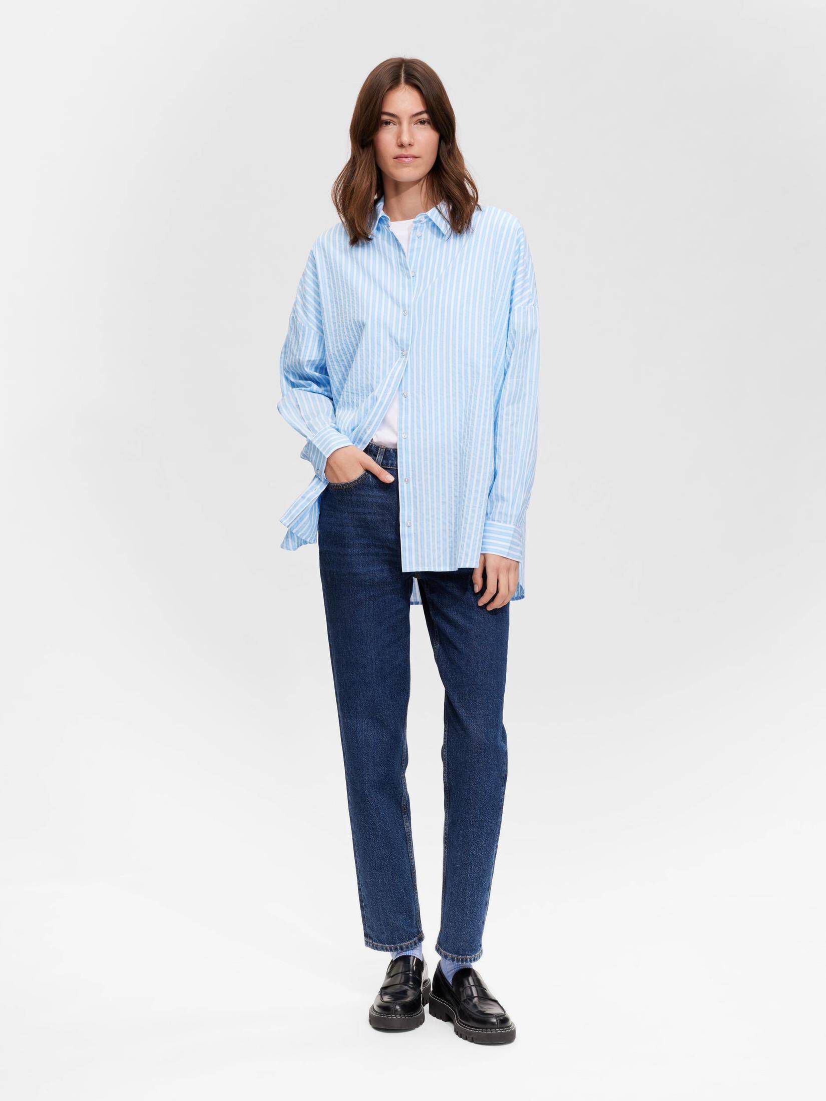 Selected Femme| Damen Hemdbluse SLFEMMA-SANNI