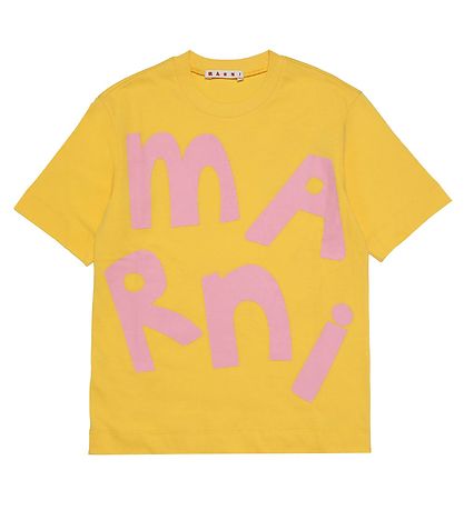 Marni T-Shirt - Gelb m. Rosa