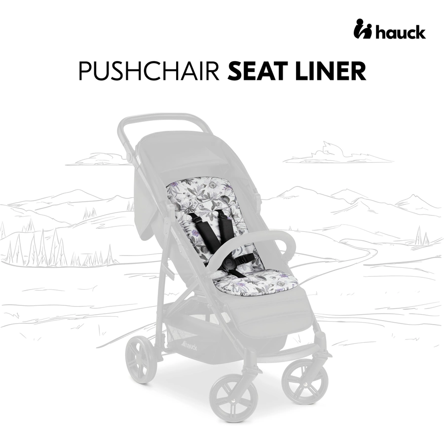 hauck Sitzauflage Seat Liner Floral Grey
