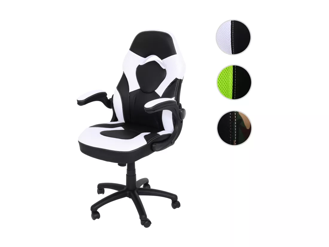 Chaise de bureau MCW-K13, noir-blanc