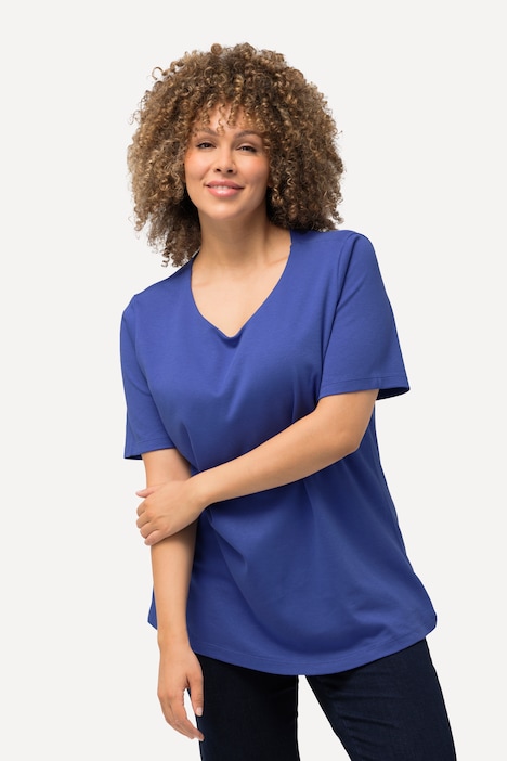 Shirt, doppellagige Vorderseite, Slim, Rundhals, Halbarm