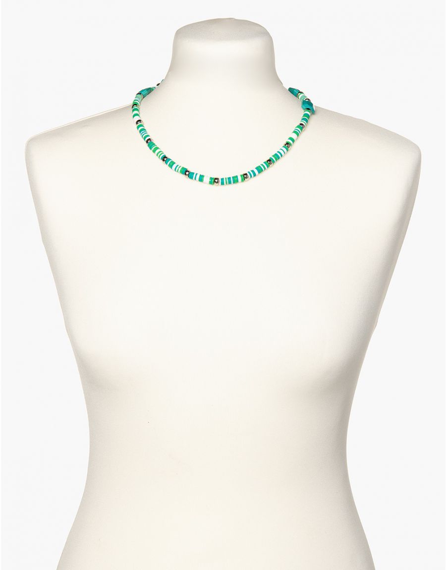 Collier perles turquoise