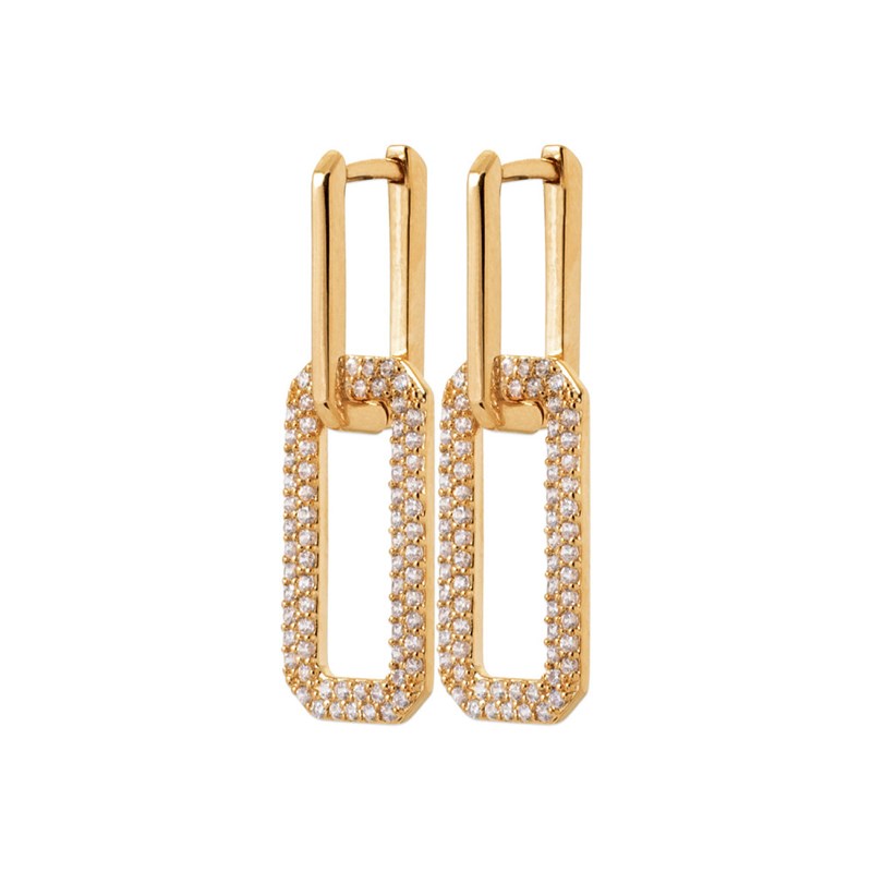Boucles d'oreilles Femme - Plaqué Or - Oxyde de zirconium