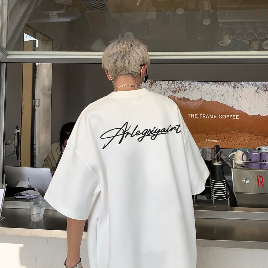 Priam - T-shirt met korte mouwen, ronde hals en belettering