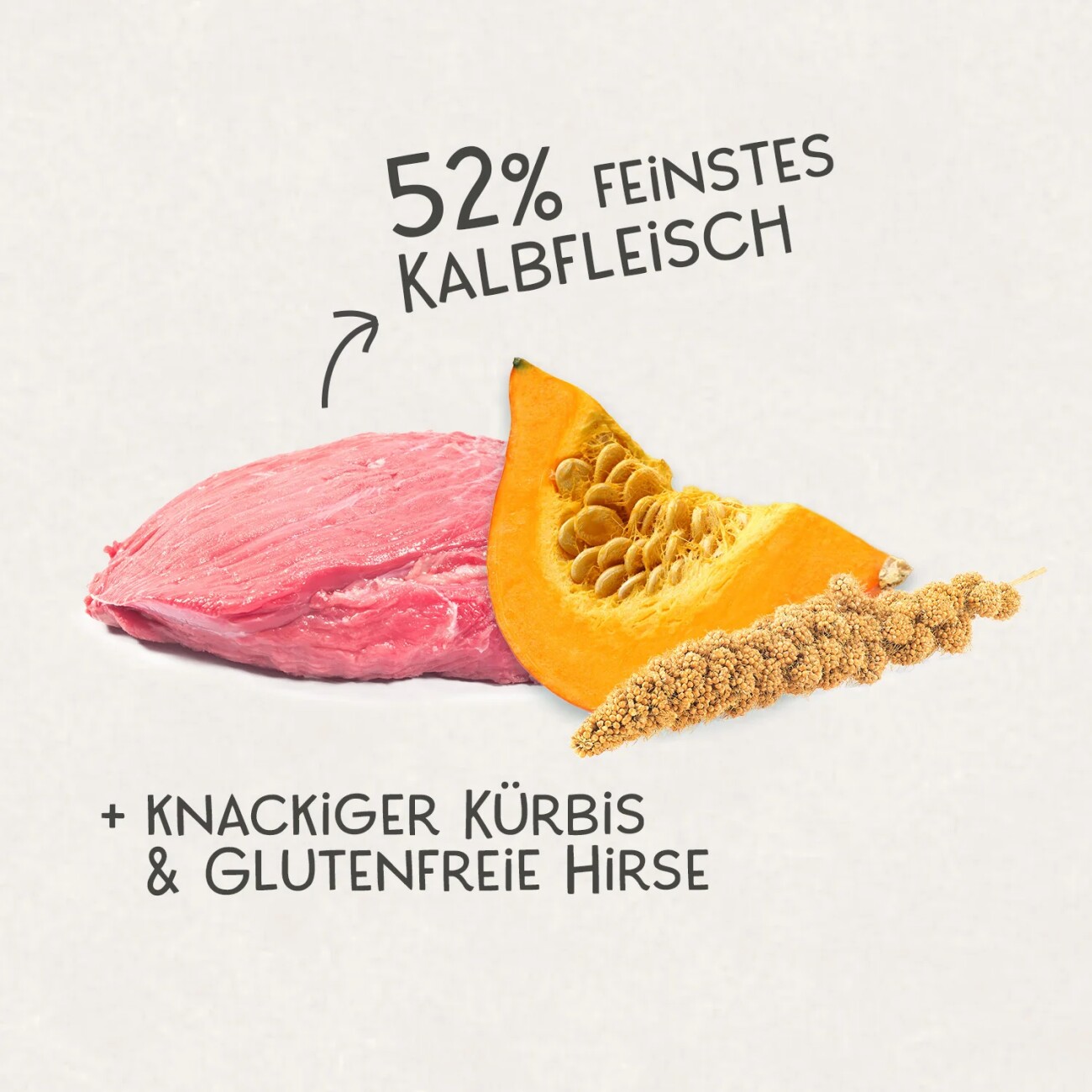 Milo & Mia Kalb, Kürbis & Hirse 6x400 g