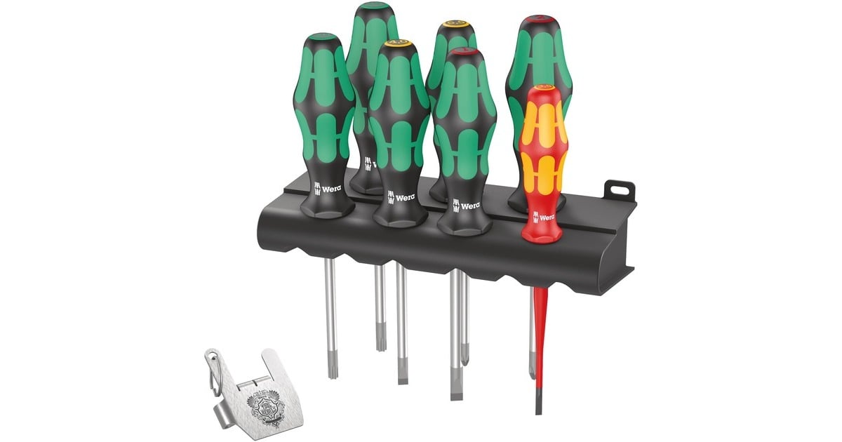 WeraKraftform/7 Heavy Metal 1, 7-delig schroevendraaier  (Rood/geel)