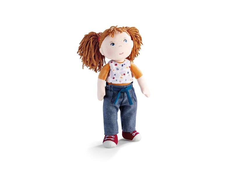 Haba Stoffpuppe Malou 30 cm Puppe zum Spielen und Kuscheln