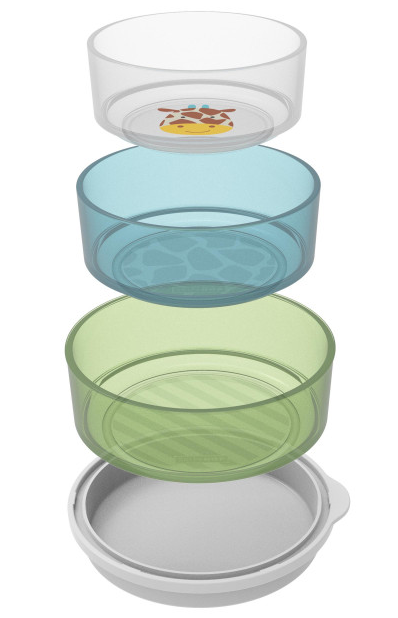 ENSEMBLE DE 3 BOWLS + 1 COUVERT - Ecru
