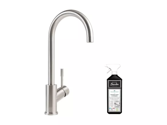 Robinet cuisine VILLEROY ET BOCH Umbrella acier massif + nettoyant