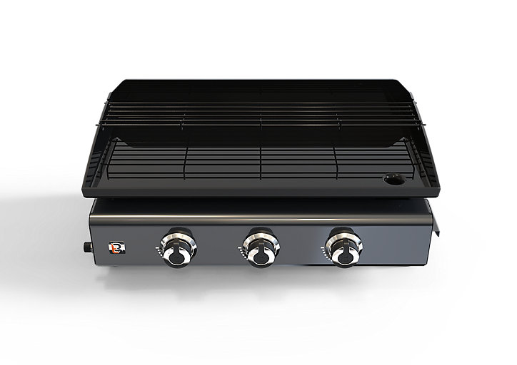 Plancha gaz Brasero Silvia II G 3 feux plaque acier