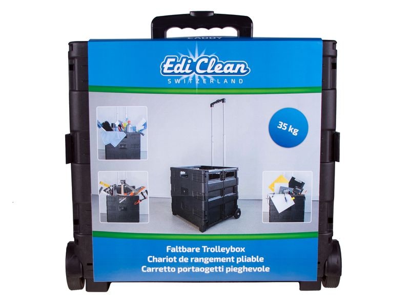 Edi Baur Klappbox Caddy 45 L Faltbarer Waffenkoffer für Werkstatt, Büro, Einkauf, Reinigung und vieles mehr