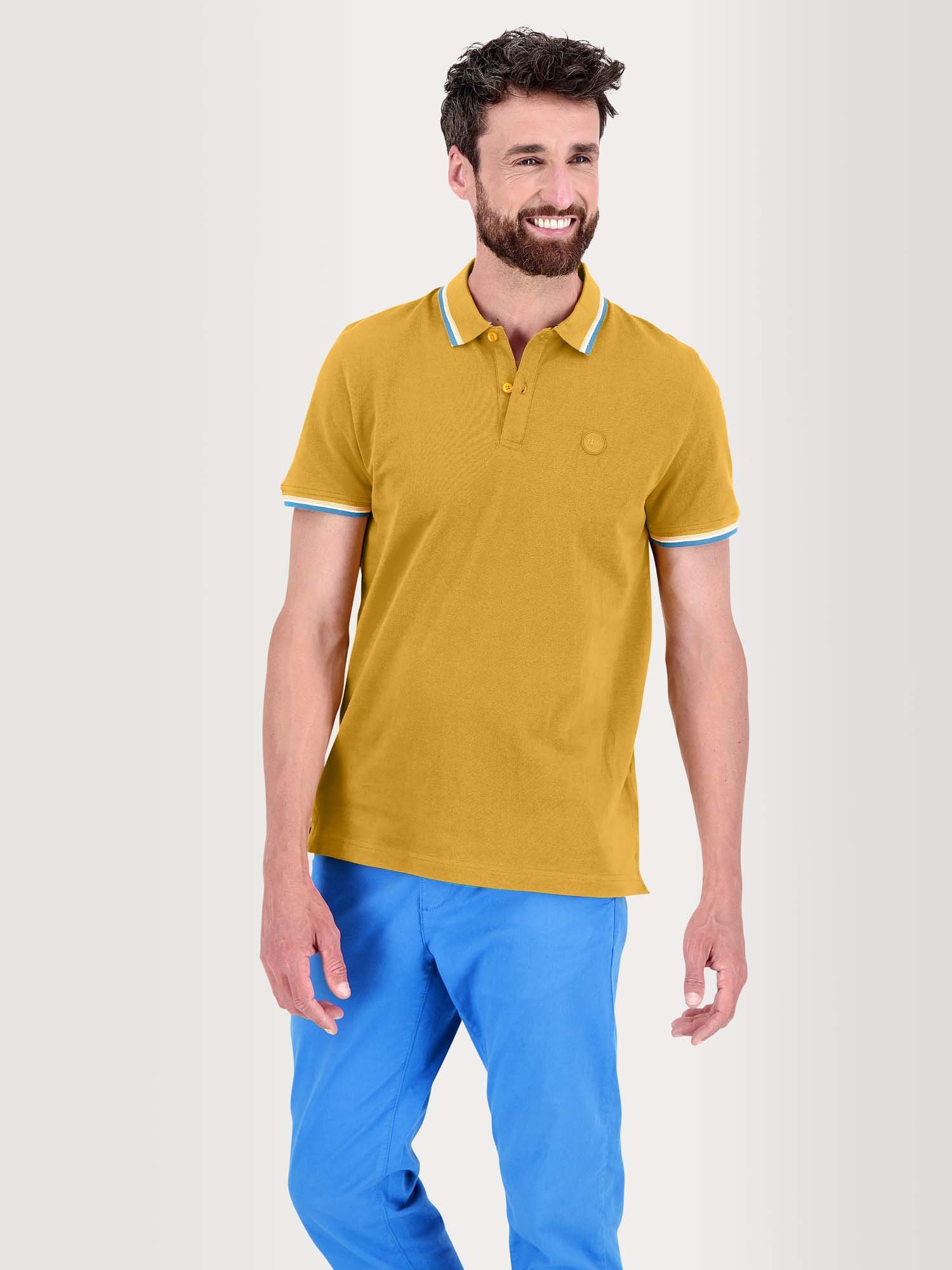 Polo Homme Manches Courtes Coton Biologique Jaune