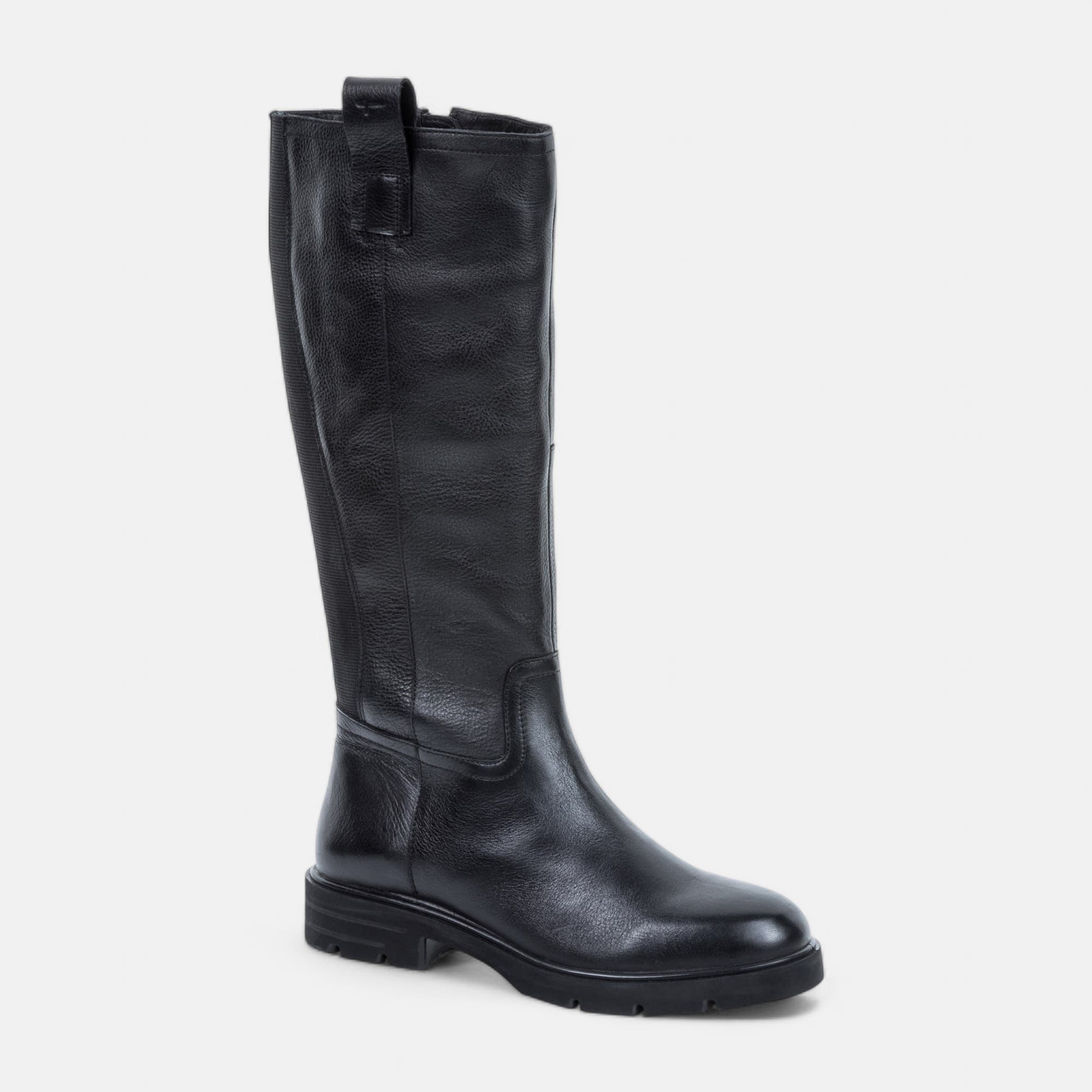 Bottes Femme en cuir noir