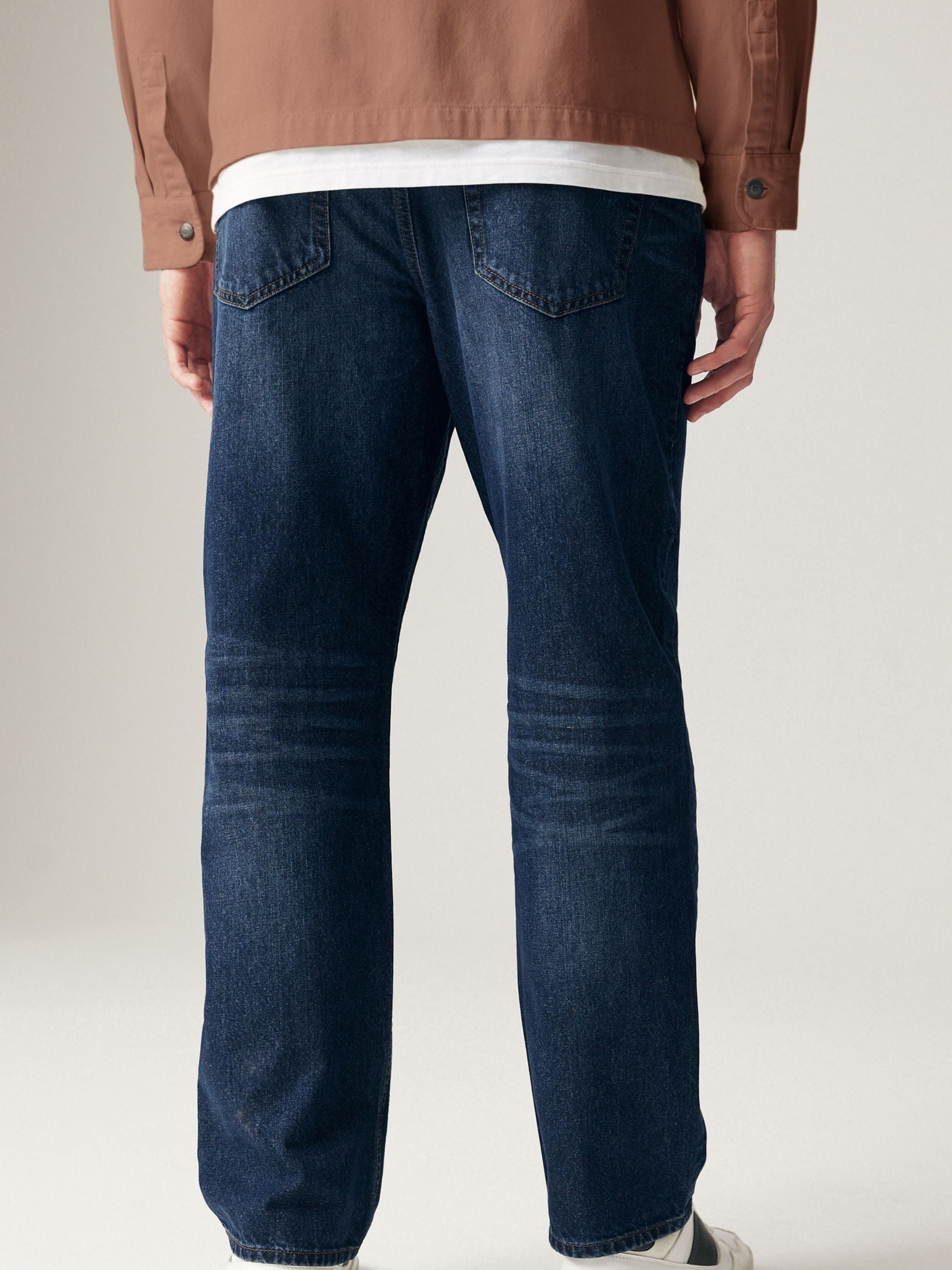 Mediumblauw - Relaxed fit - 100% katoenen authentic jeans