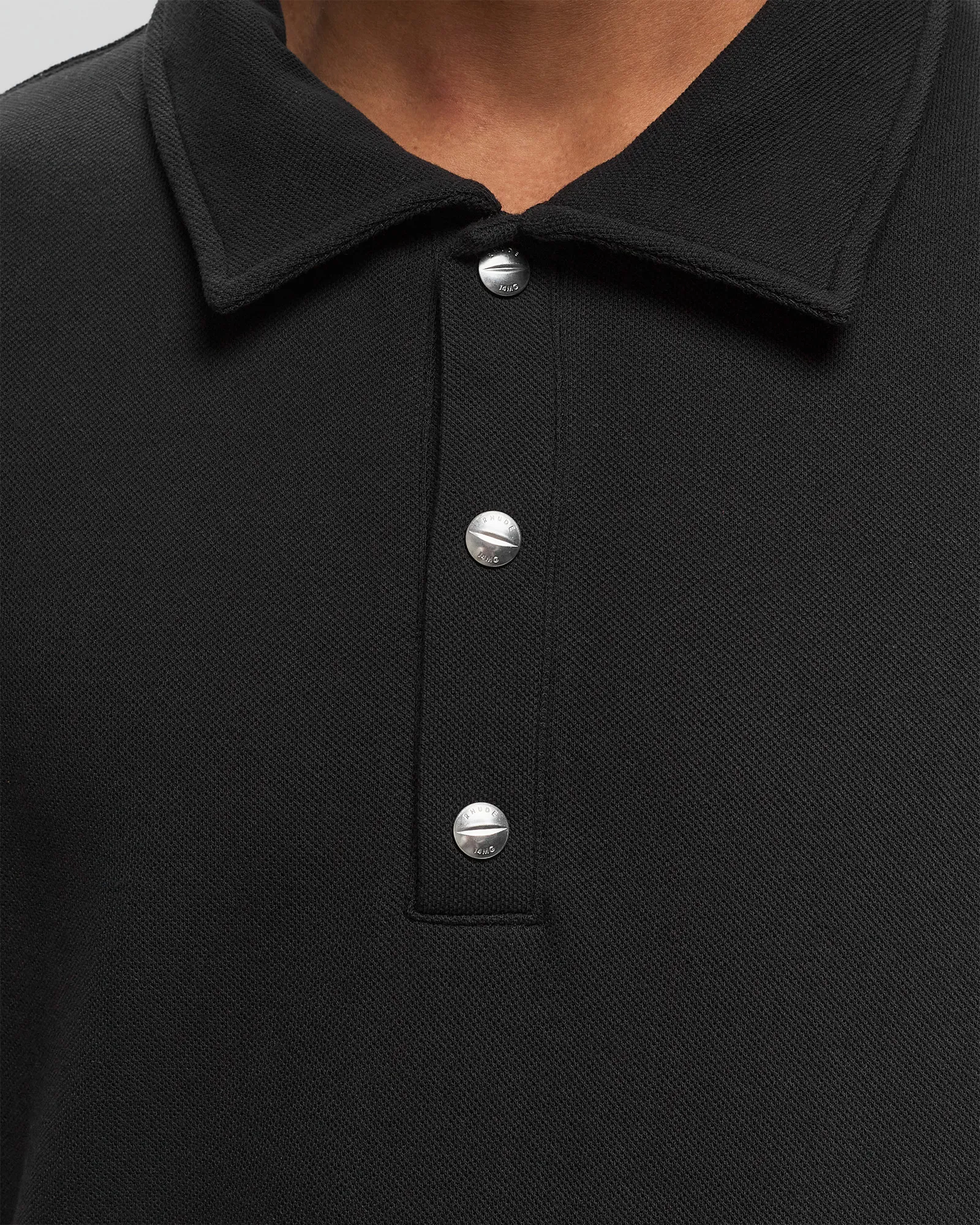Rhude RHUDE PIQUE SNAP SHORT SLEEVE POLO