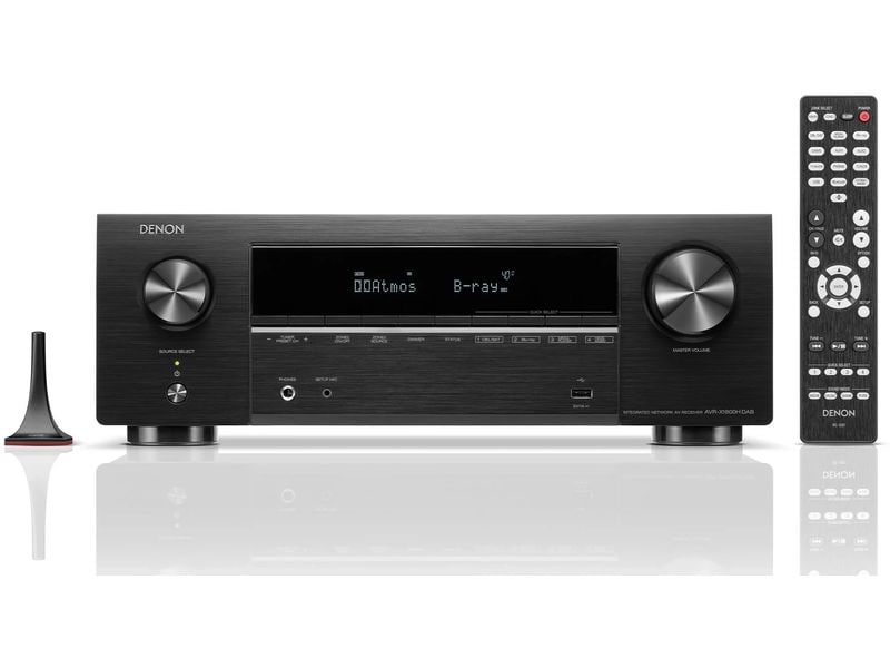 Denon AV-Receiver AVR-X1800H DAB Schwarz 7.2-Kanal-Receiver mit 8K-Video und 3D-Audio
