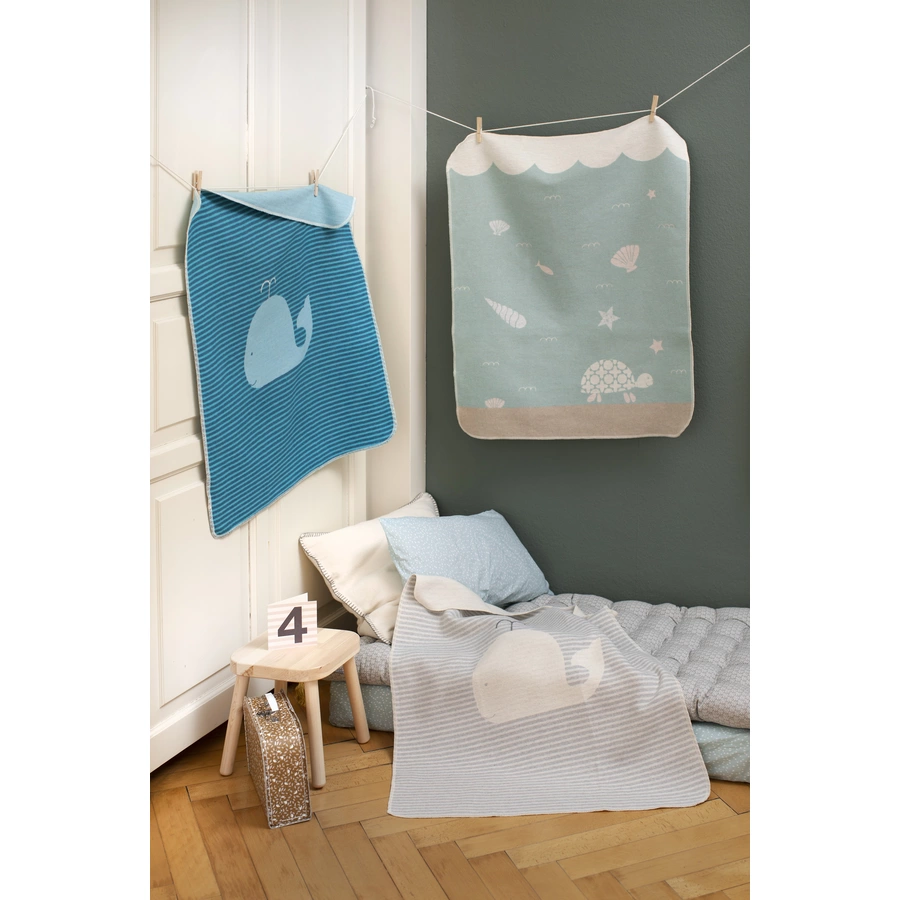 FUSSENEGGER Babydecke Schildkröte hellgrün