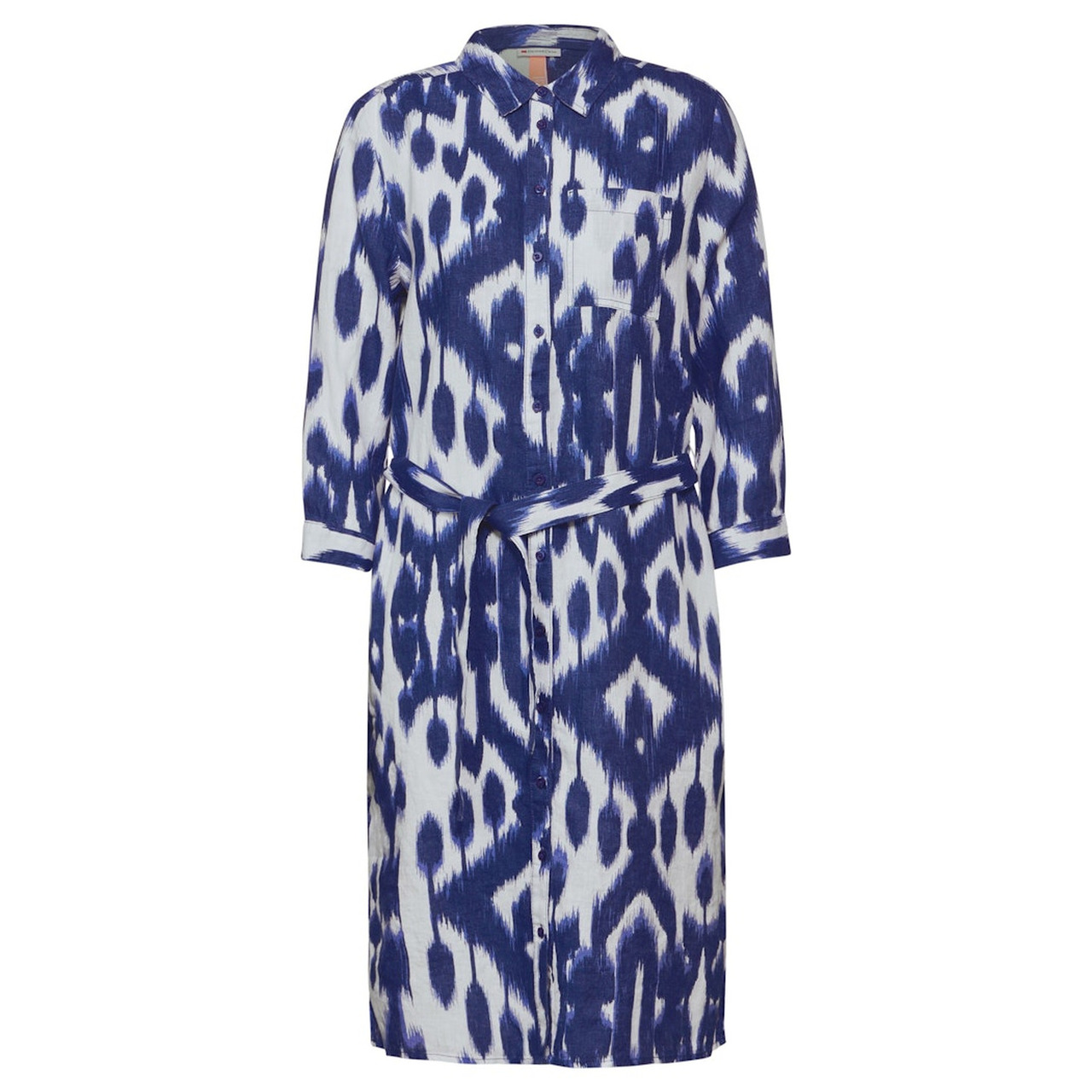 Street One LS_AOP Linen Shirt Dress
